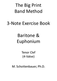 3-Noten Übung: Bariton und Euphonium (4-Ventil) Tenorschlüssel