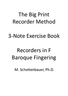 3-Noten Übung: Blockflöte im F (Sopranino und Alt) Barock