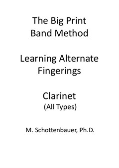 Alternative Fingersätze Lernen: Klarinette
