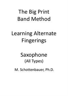 Alternative Fingersätze Lernen: Saxofon