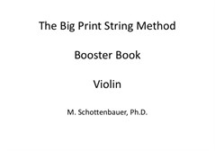 The Big Print String Method Booster Book: Violin