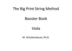 The Big Print String Method Booster Book: Viola
