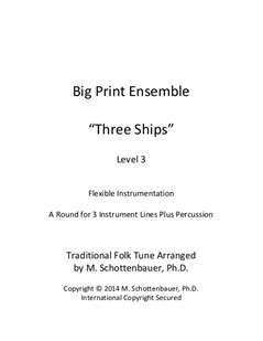 Big Print Ensemble (Level 3): Three Ships for Flexible Instrumentation