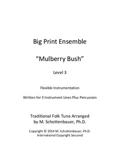 Big Print Ensemble (Level 2): Mulberry Bush for Flexible Instrumentation