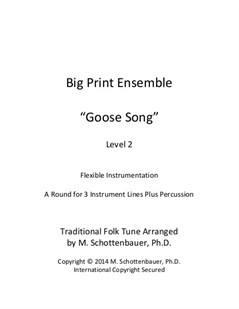 Big Print Ensemble (Level 2): Goose Song for Flexible Instrumentation