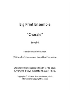 Big Print Ensemble (Level 4): Chorale for Flexible Instrumentation