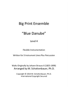 Big Print Ensemble (Level 4): Blue Danube for Flexible Instrumentation