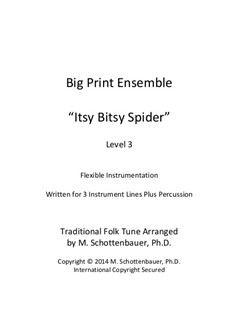 Big Print Ensemble (Level 3): Itsy Bitsy Spider for Flexible Instrumentation