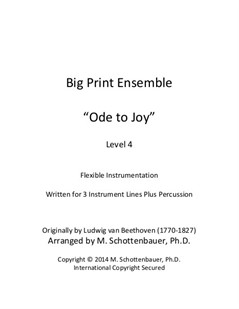 Big Print Ensemble (Level 4): Ode to Joy for Flexible Instrumentation